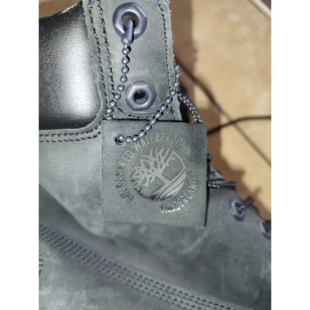 Men's Waterproof PrimaLoft 400 Timberland Black Genuine Leather Boots Size 18 M